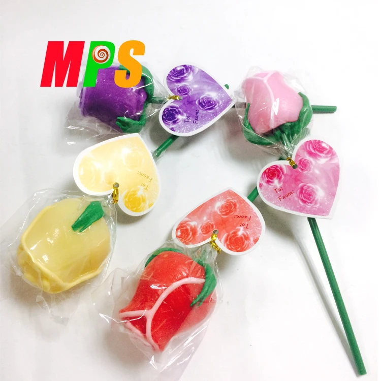 Леденцы в форме цветка розы