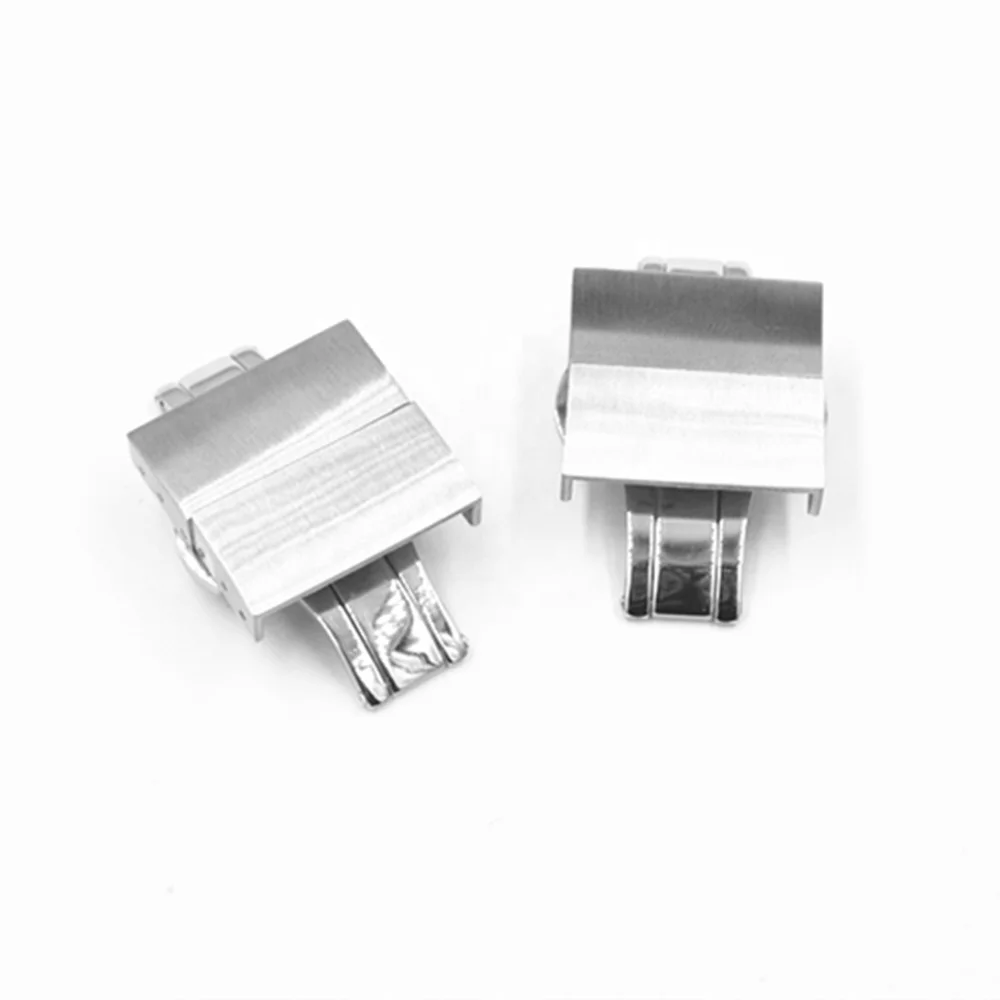 
New product superior 304 solid stainless steel automatic butterfly deployment clasp watch band buckle 
