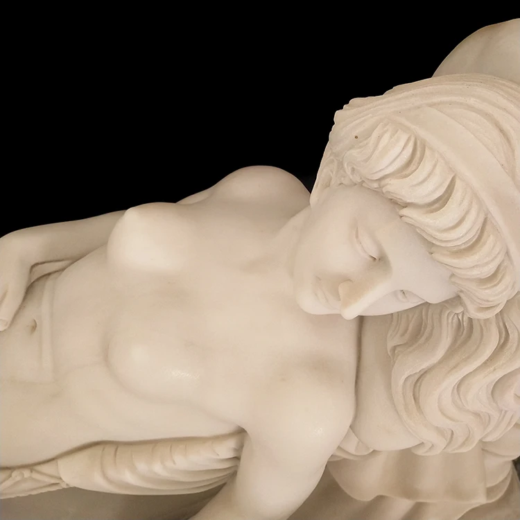 Best price natural well polished white marble girl statue sculpture for sale