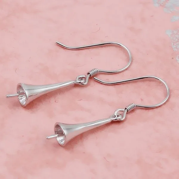 XD P926 Sterling 925 Silver Semi Mounting Jewelry Earring Mounts  925 sterling silver pearl earring accessories