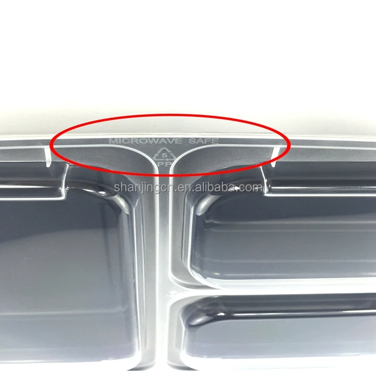pp leakproof take away microwave custom convenient school tiffin kids plastic 3 compartment food container