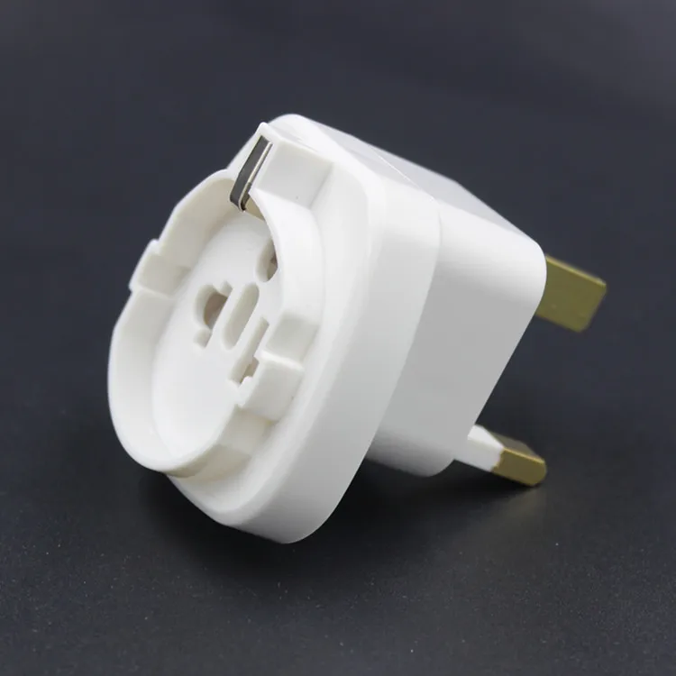 EU US UK AUS socket to Type G UK power converter plug with earth grounding