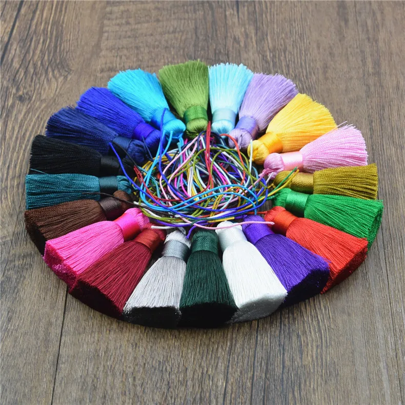 5 cm ice silk tassel short fat little tassel pendant accessories Decoration Tassel