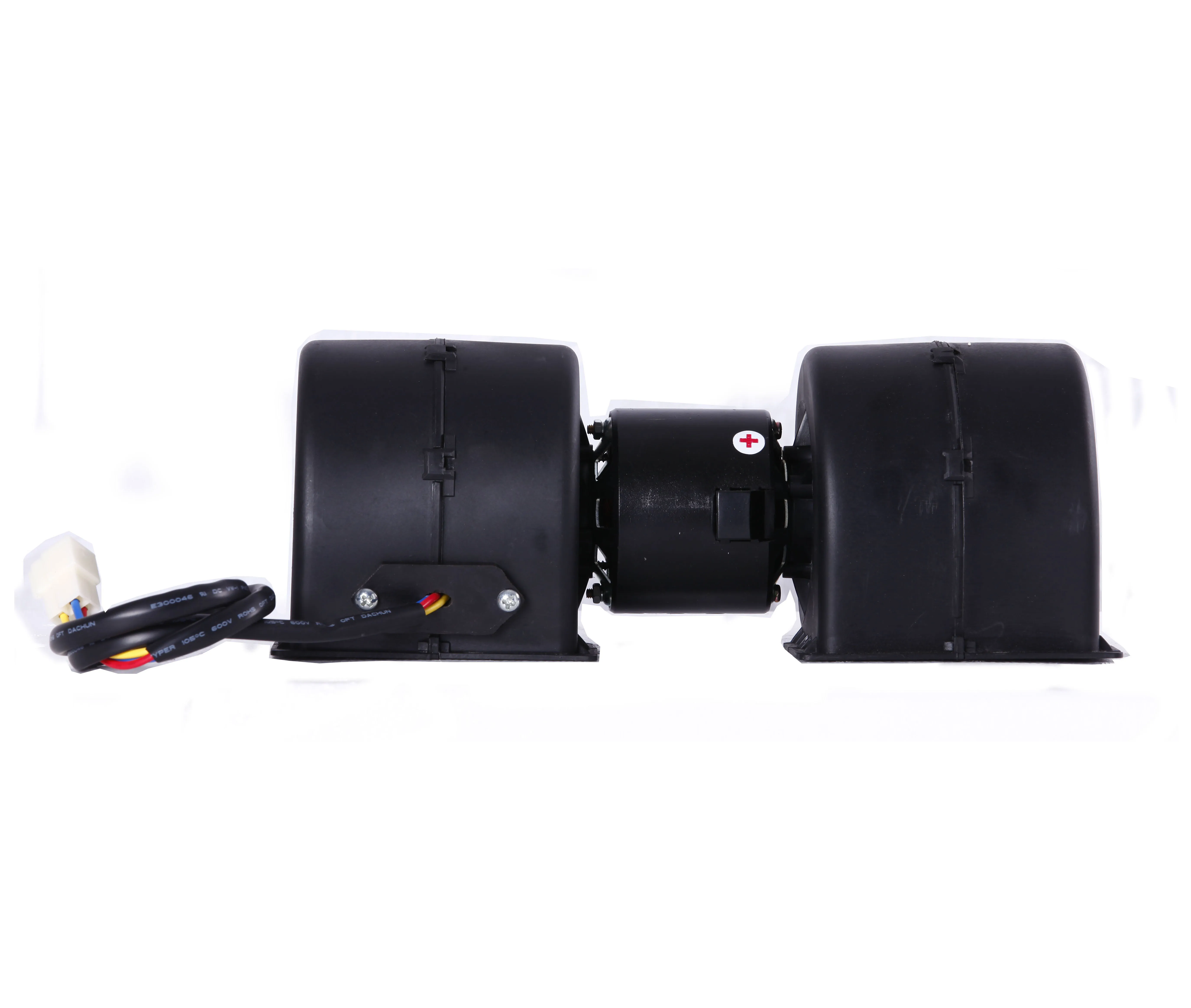 bus air conditioner fan motor KZFF262R radiator fan DC brush motor 12V and 24V with 3/4 speed resistor from China manufacture