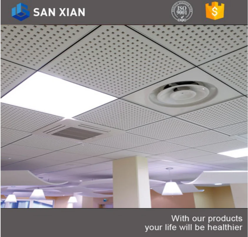 
regular hole Moistureproof perforated acoustic gypsum board in dubai 