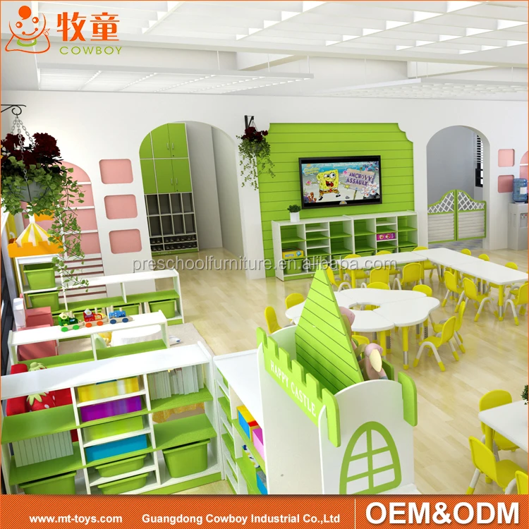 Customized daycare wooden nursery furniture sets kindergarten wooden baby nursery school furniture