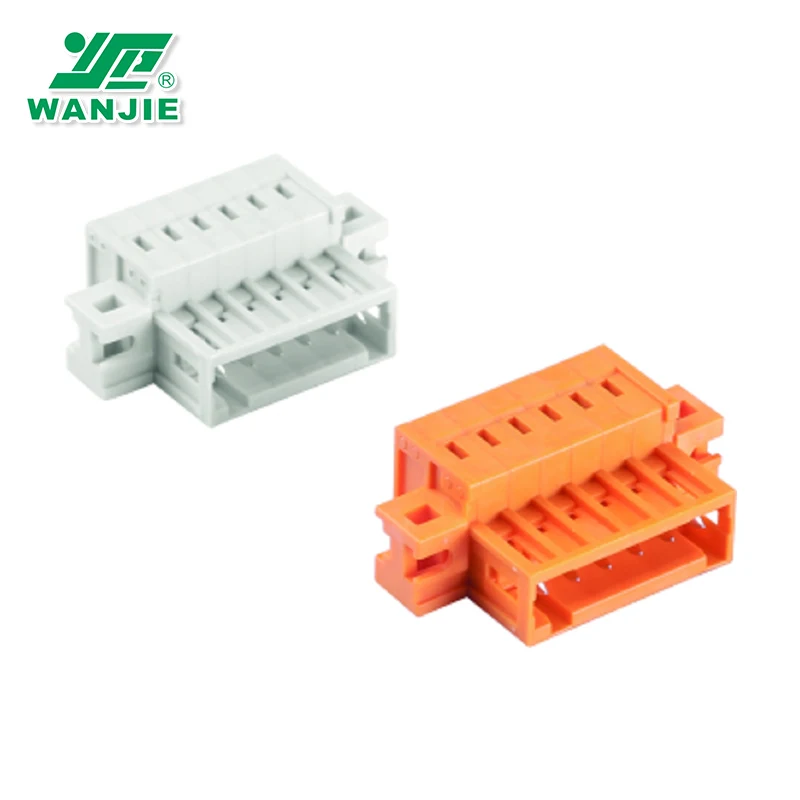Wanjie 3.81mm pitch Female/Male Multi-Purpose Spring MCS Terminal Blocks with fixed screw WJ0303-02