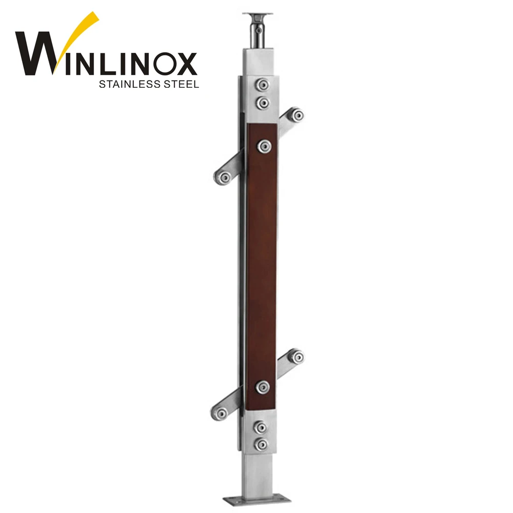 Nigeria indoor stainless steel balcony railing, glass baluster