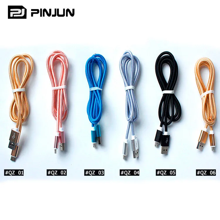 Оптовая продажа зарядный USB-кабель в нейлоновой оплетке для синхронизации данных/кабель быстрой передачи данных Micro USB/кабель