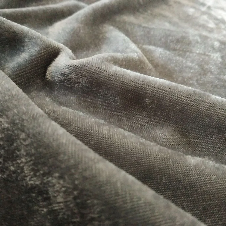 
Knitting customized pattern flexible spandex velvet fabric for garment 