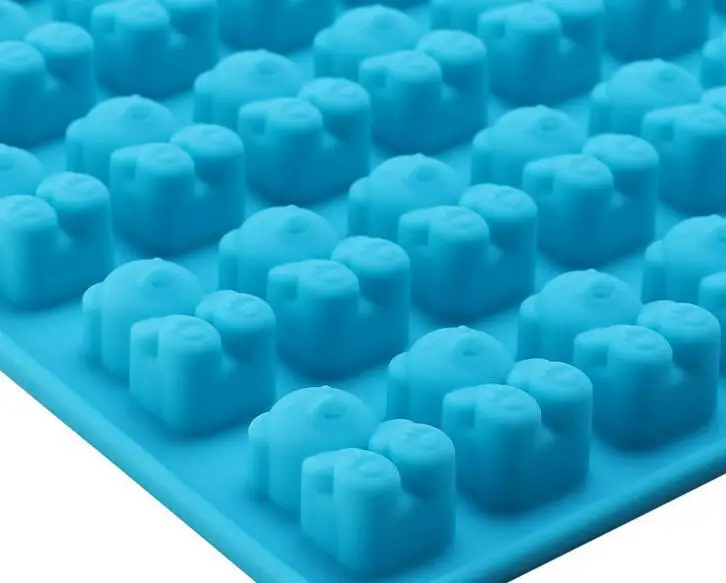 Новый 50 производитель лоток силиконовые Новинка клейкий шоколадные конфеты, изготовленные на станке льда прессформы медведя