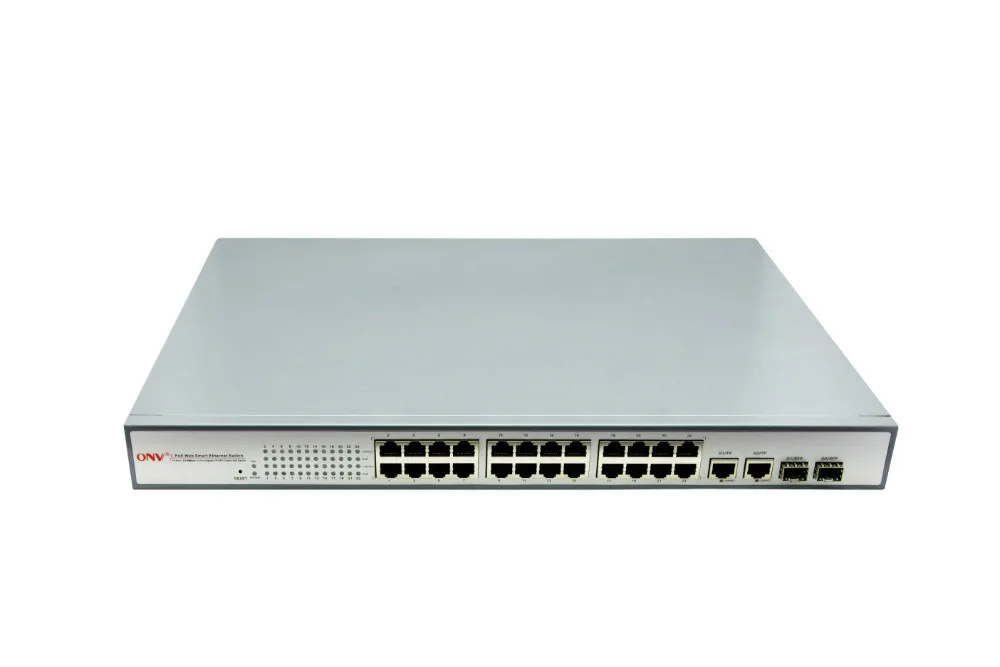 POE коммутатор 24 портов IEEE802.3at 48V