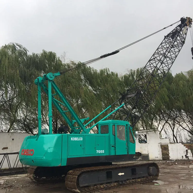 JAPAN ORIGINAL 50 TON USED KOBELCO CRAWLER CRANE 7055