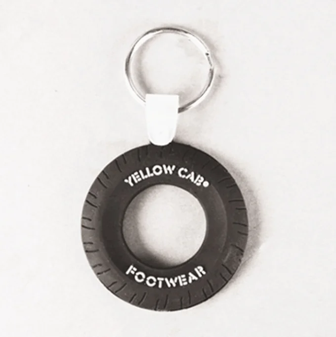 Wheel Shape Custom 3D PVC Keyring, Auto Tire Keychain