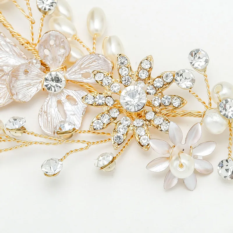 New Elegant Rhinestone pearl Bridal Tiara Wedding  Hair Accessory Jewelry