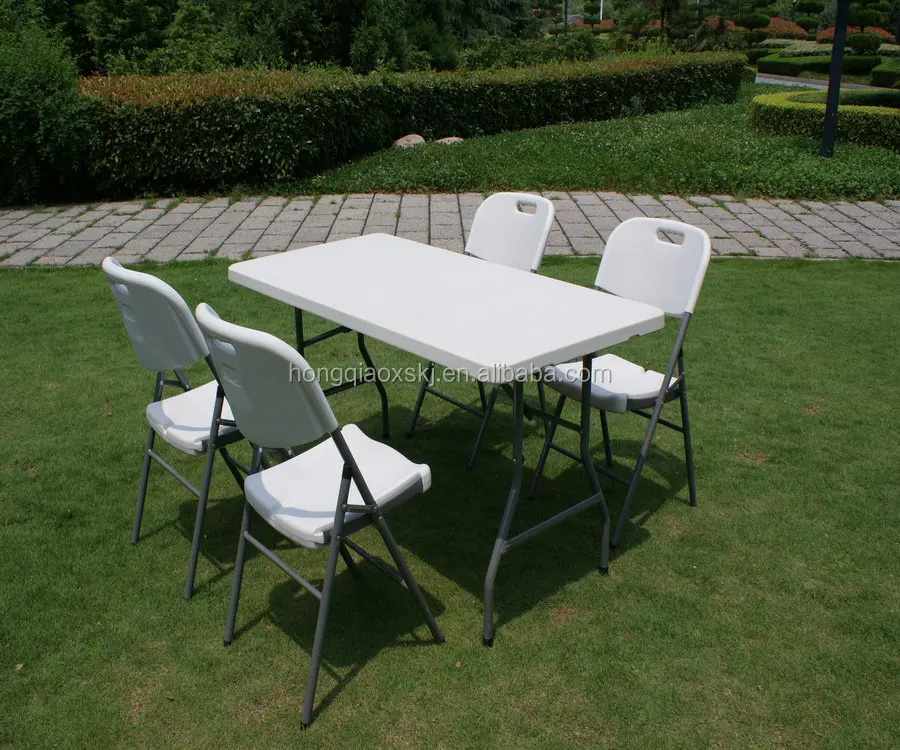 152cm 5ft folding regular table/solid polytene material table with steel legs/for wedding events display/easy carry table