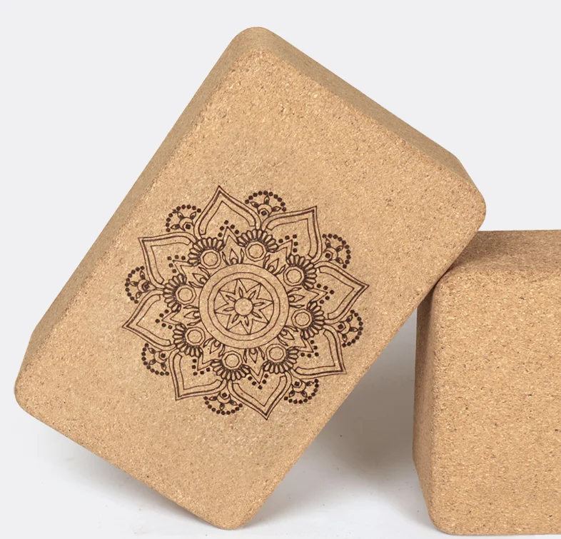 
Laser Logo High Density Natural Cork Yoga Blocks 