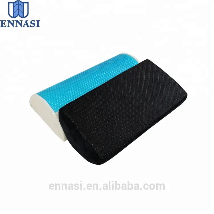 Half Moon Shape Pillow Lumbar Roll Bolster Memory Foam Foot Pillow Rest Cushion under Desk or on Chair