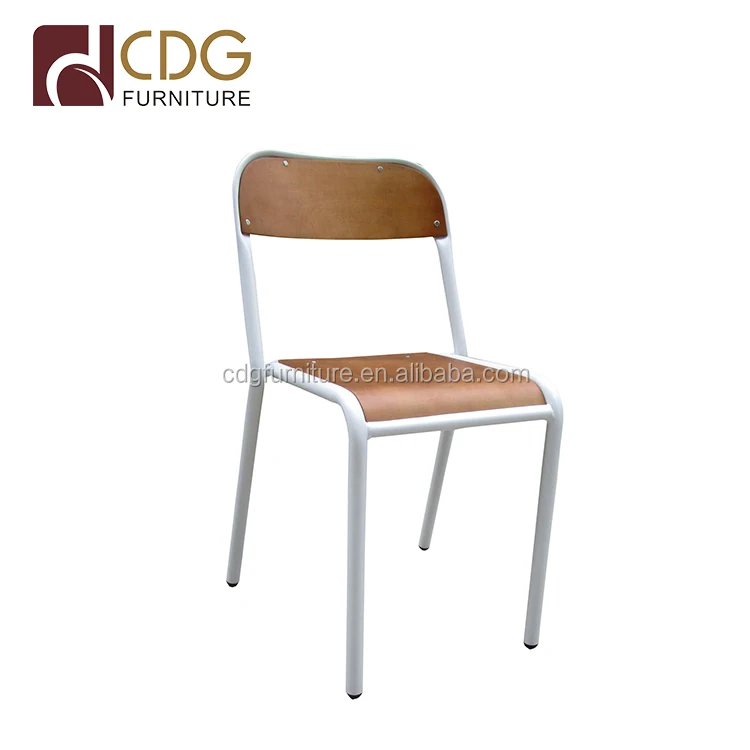 French Black Mid-Century And Modern Ergonomic Industrial Chair  European Wooden Seat Restaurant Cafe Chair