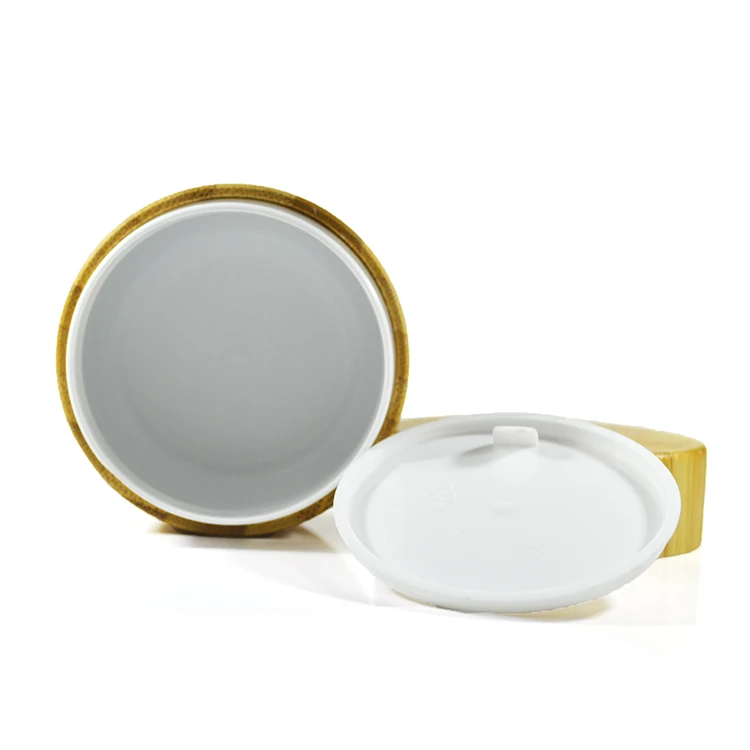 Экологичная баночка для косметики 5 г 15 30 50 100 бамбуковый деревянный контейнер с внутренним пластиком