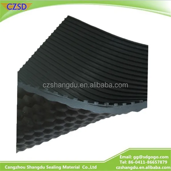 SD Perforated rubber Breathable Neoprene embossed pattern sponge synthetic rubber Gel skidproof fabric sheet