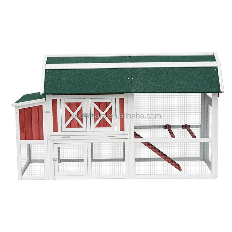 Barn Backyard Chicken Coop With Covered Run