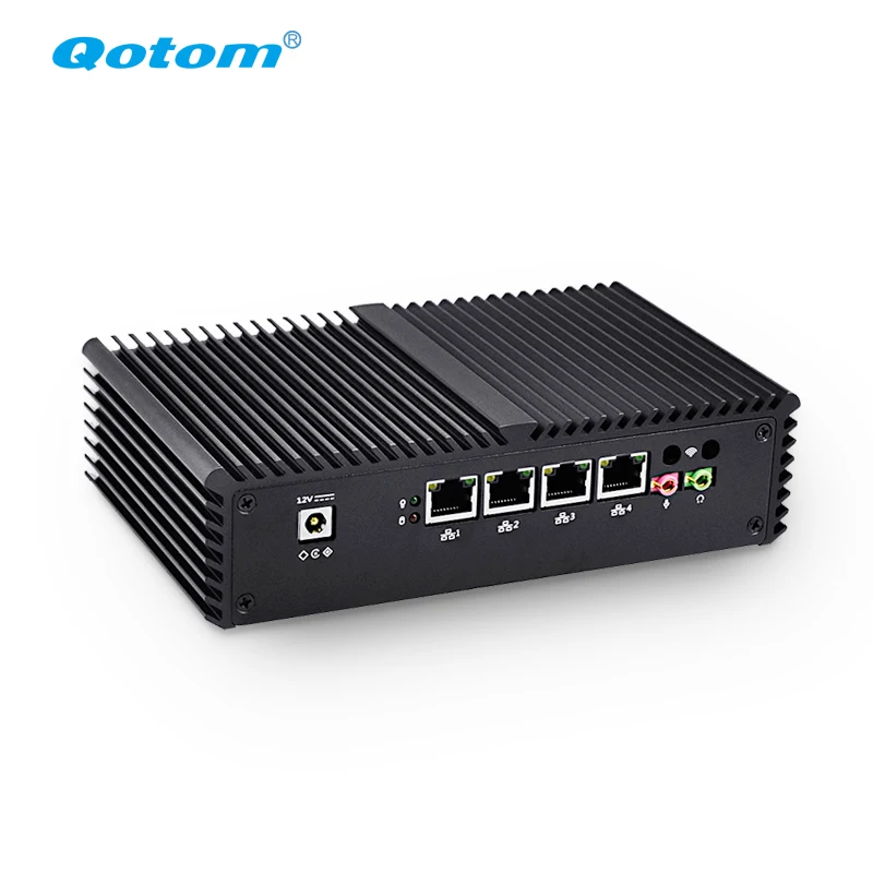  Qotom Q330G4-S05 компьютер поддержка AES-NI Core i3 4005U брандмауэр маршрутизатора с 4 гигабитный сетевой адаптер Barebone
