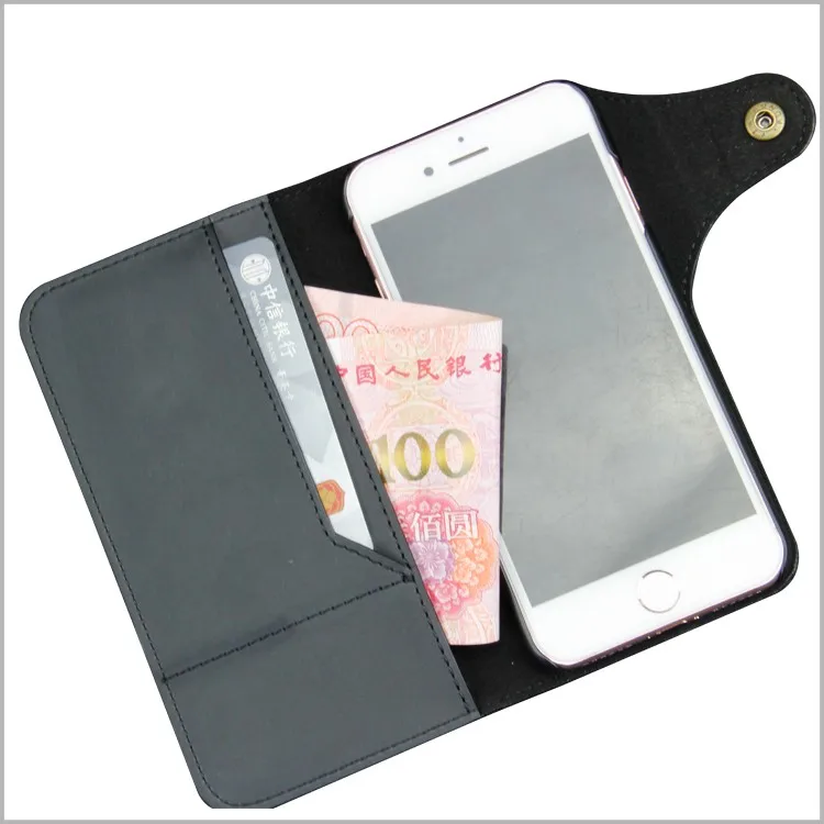 Universal smart phone wallet style leather case for iPhone 7plus