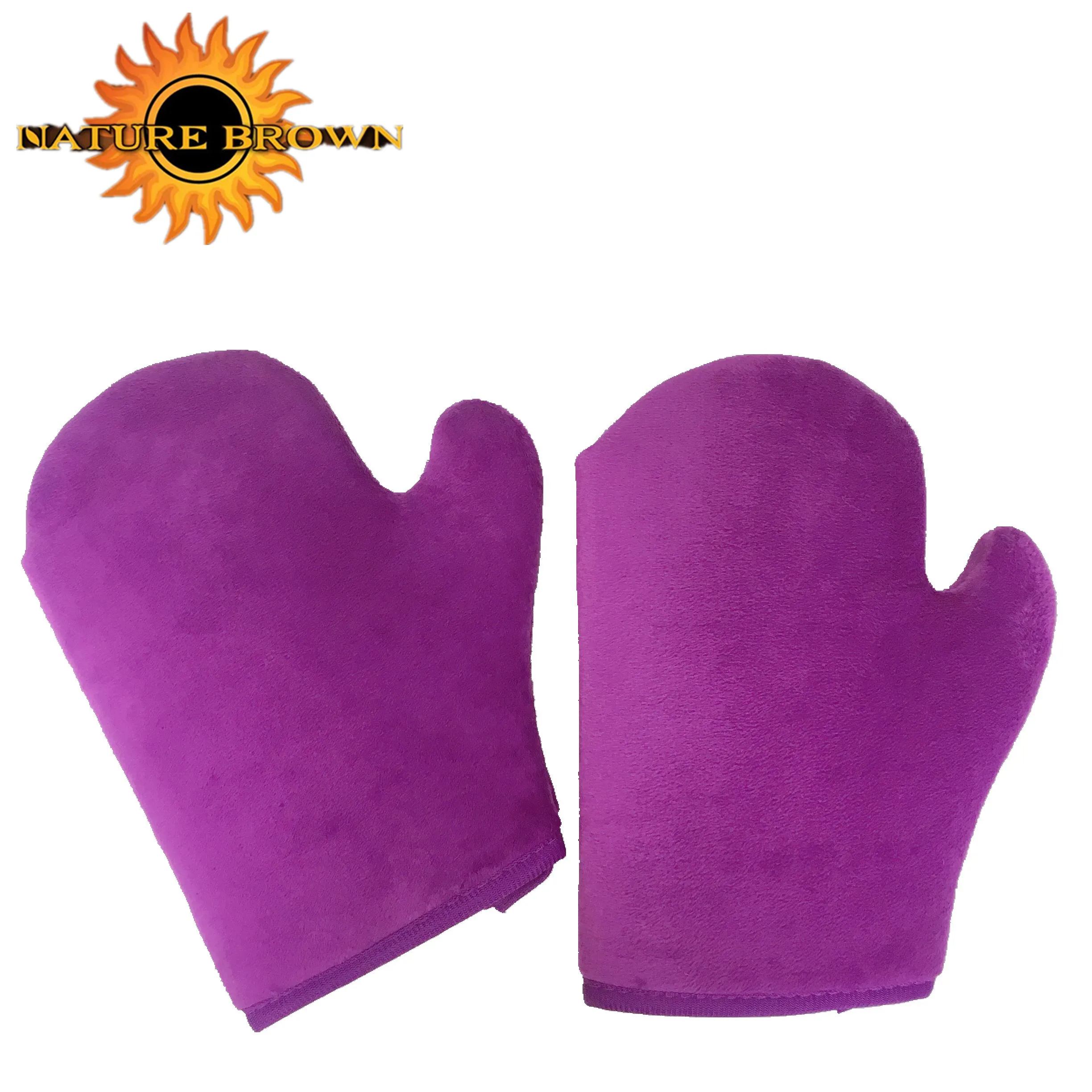 
Hot sale double sided skin care microfiber velvet tanning mitt 