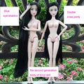 Original Chinese Nude Doll White Skin 7 colors hair 14 Joints moveable with head and body