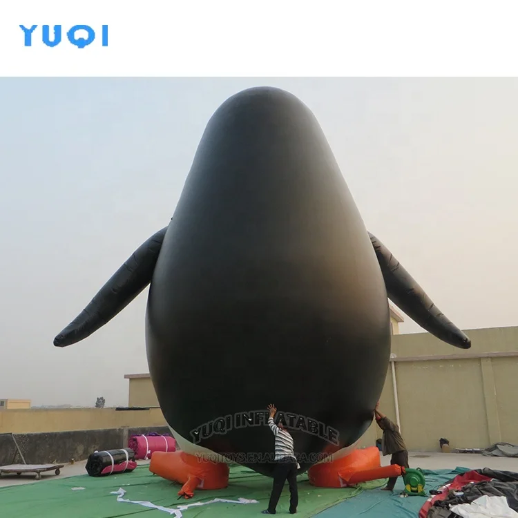 Custom commercial inflatable penguin figure model | inflatable adverting cartoon penguin for exhibition