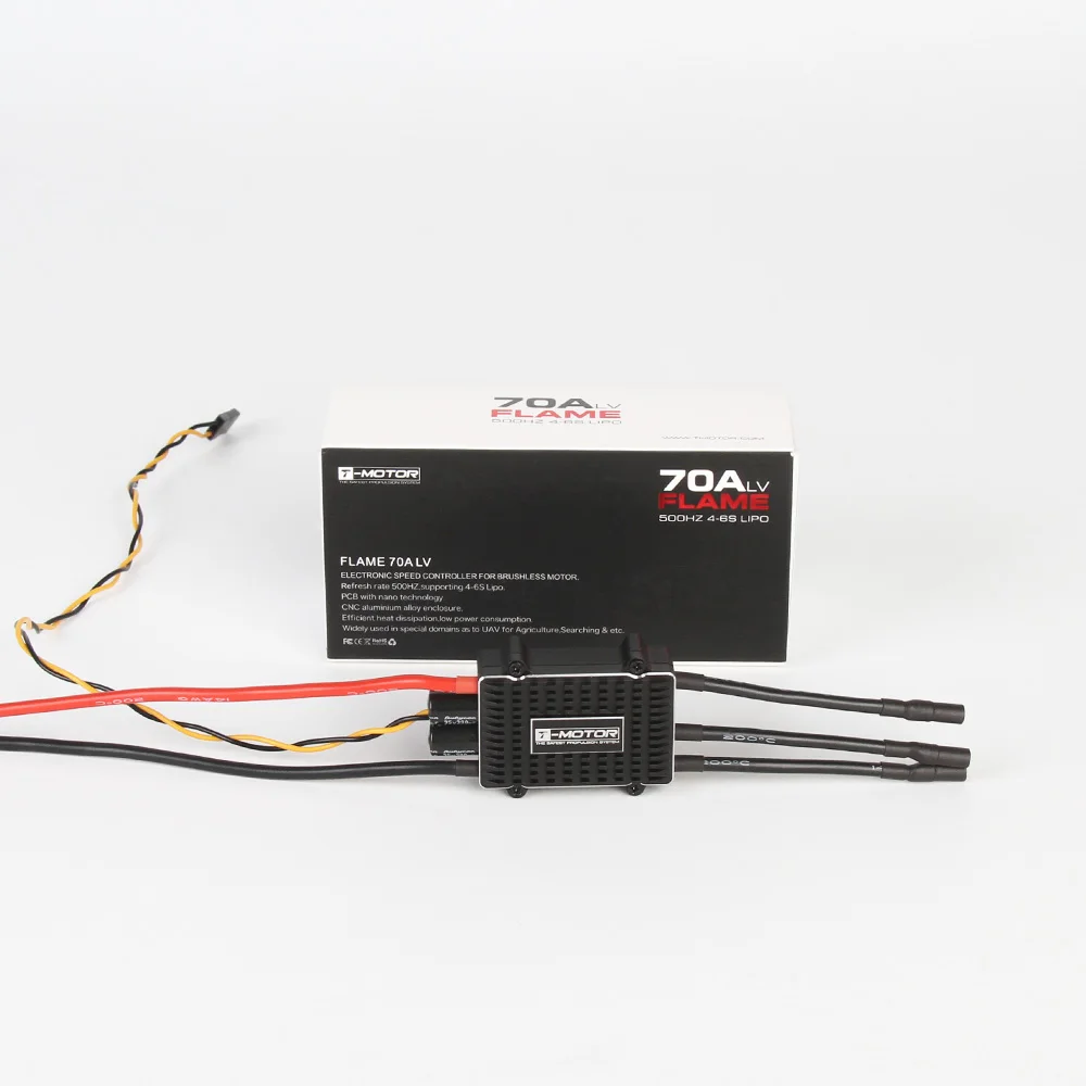 T-MOTOR FLAME 70A LV Brushless ESC 4-6s 500hz speed controller for outdoor brushless esc
