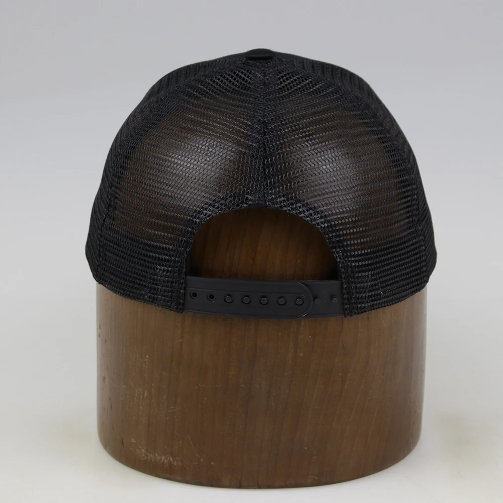 
Wholesale Vintage Suede Front Embroidery Custom Black Baseball Mesh Hat 