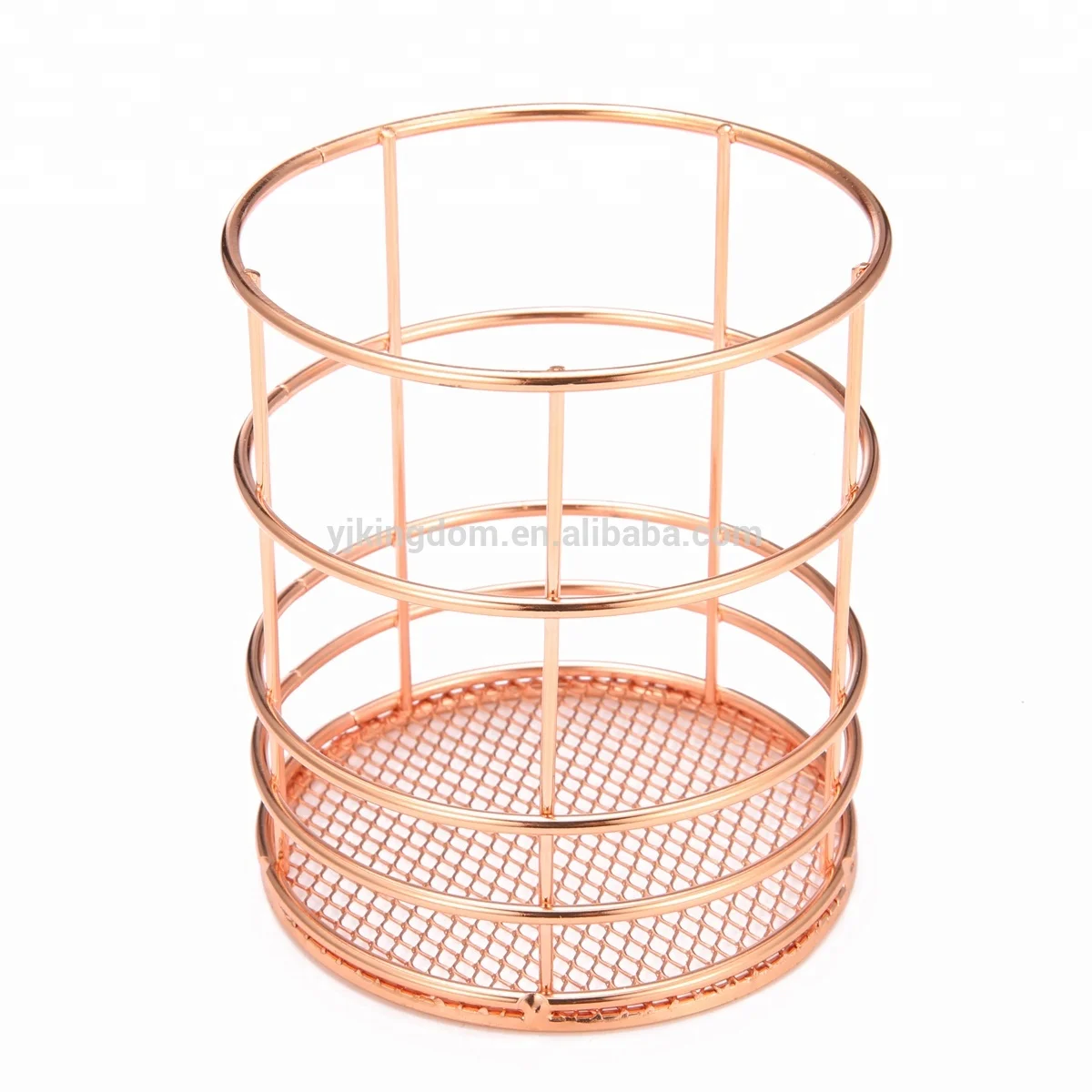 550-28A home decoration rose gold metal mesh desktop pen holder