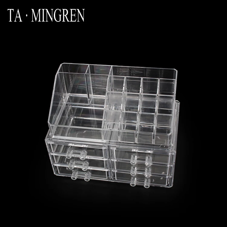 Лидер продаж, органайзер для косметики из поликристаллического материала, пластиковый ящик для хранения косметики