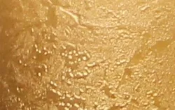 SET OF 3 BATTERY OPERATED REAL WAX FLICKERING LED CANDLE, WITH TIMER FUNCTION, WITH GOLD METALLIC OMBRE DISTRESSED FINISH