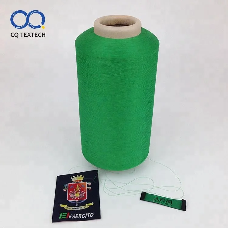 CQ ECO circle recycled polyester 100D dyed yarn with TC GRS certificate