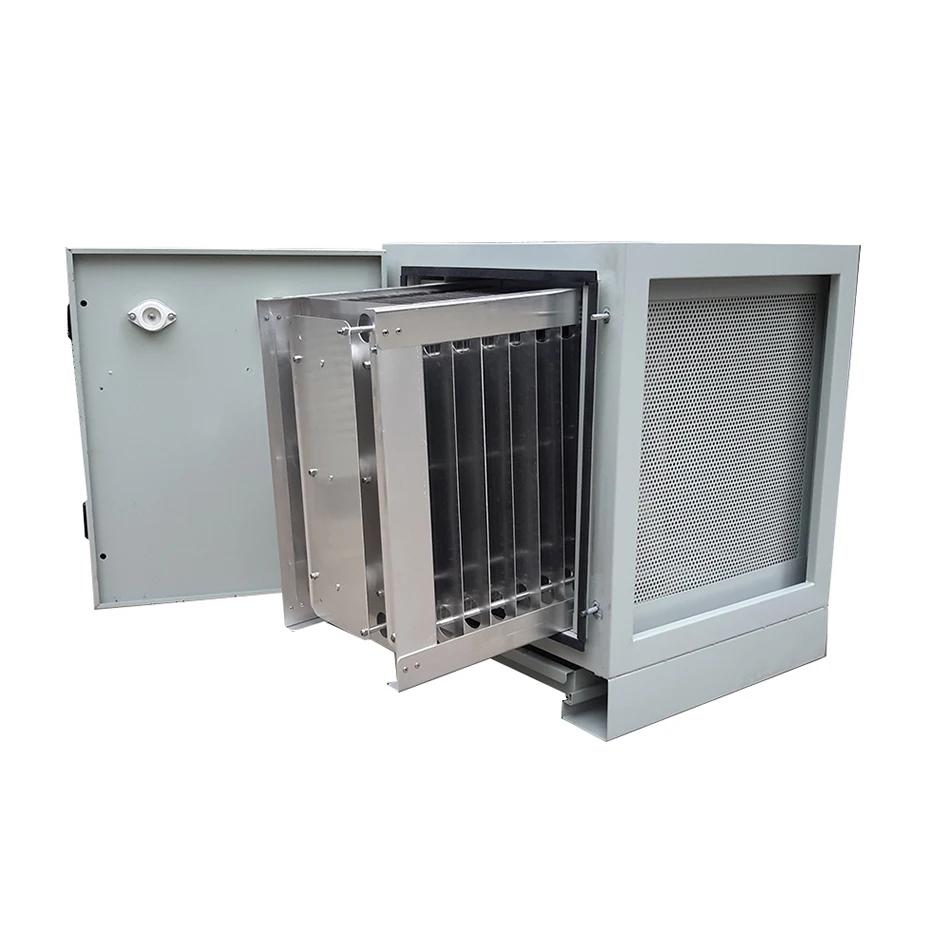 98% Fume Removal Rate Commercial Kitchen Electrostatic precipitator Air filtration with Uv light