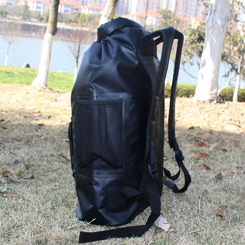 Outdoor Camping Hiking Fishing & Kayak PP Material Hot Sale 500D PVC Tarpaulin Custom Logo Dry Bag 30L Waterproof Backpack