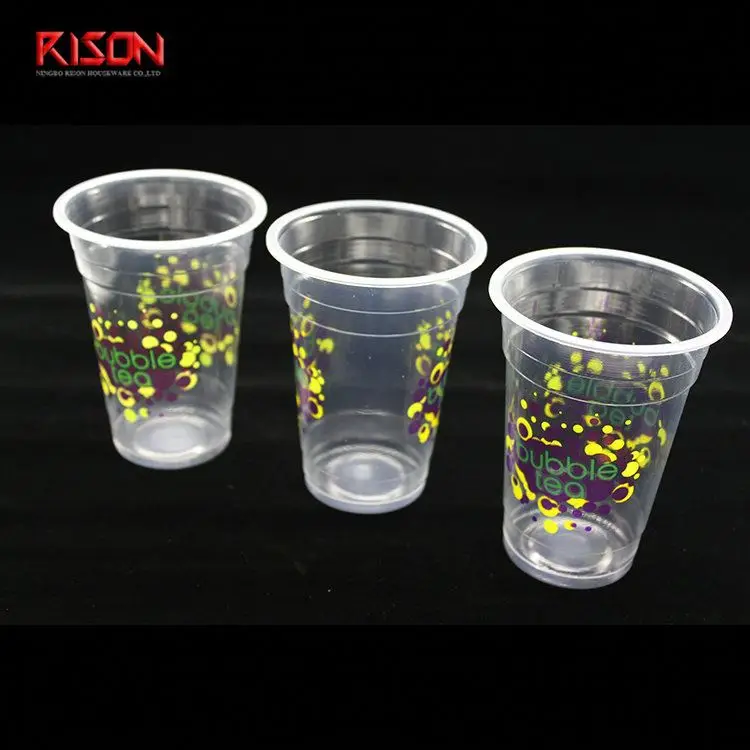 
pp plastic clear drinking cup with dome lid bio plastic cup 