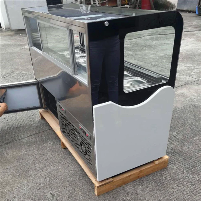 Newest design ice cream showcase 8 trays Ice Cream Showcase Gelato Display