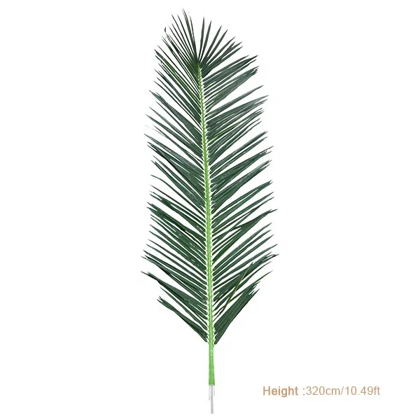 UV resistant plastic artificial coconut palm tree leaves outdoor decoration