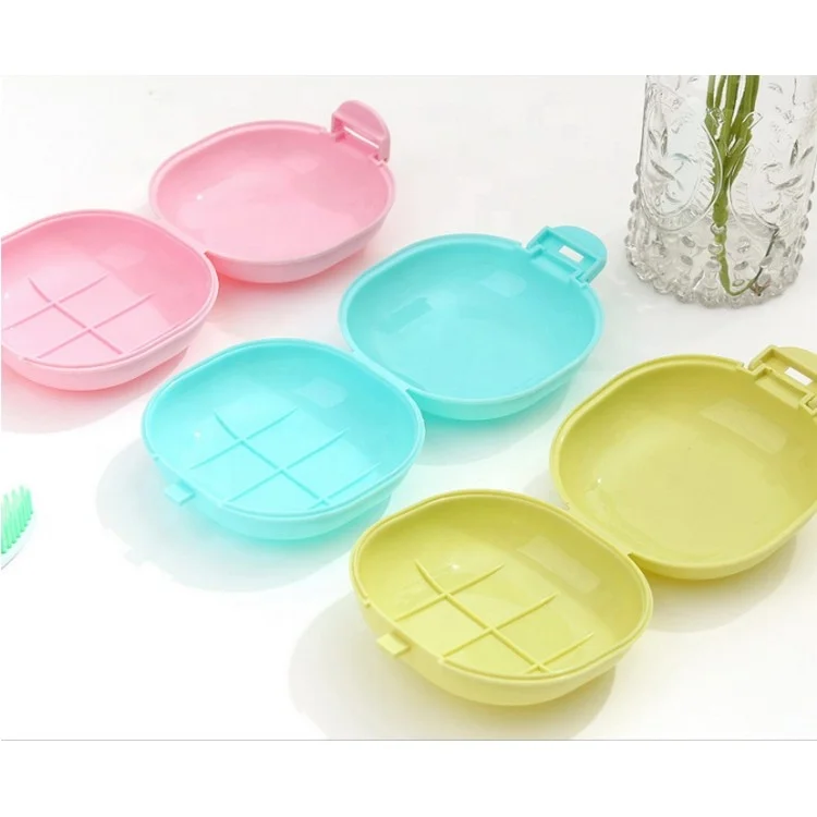 2023 Cheap Bestseller Wholesale Bathroom Snap Latch Design Portable Travel Plastic Bar Soap Case Soap Dish Box