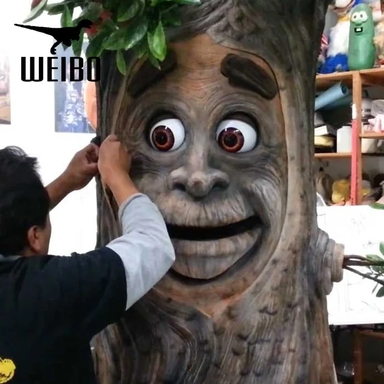 Amusement park animatronic talking tree for display