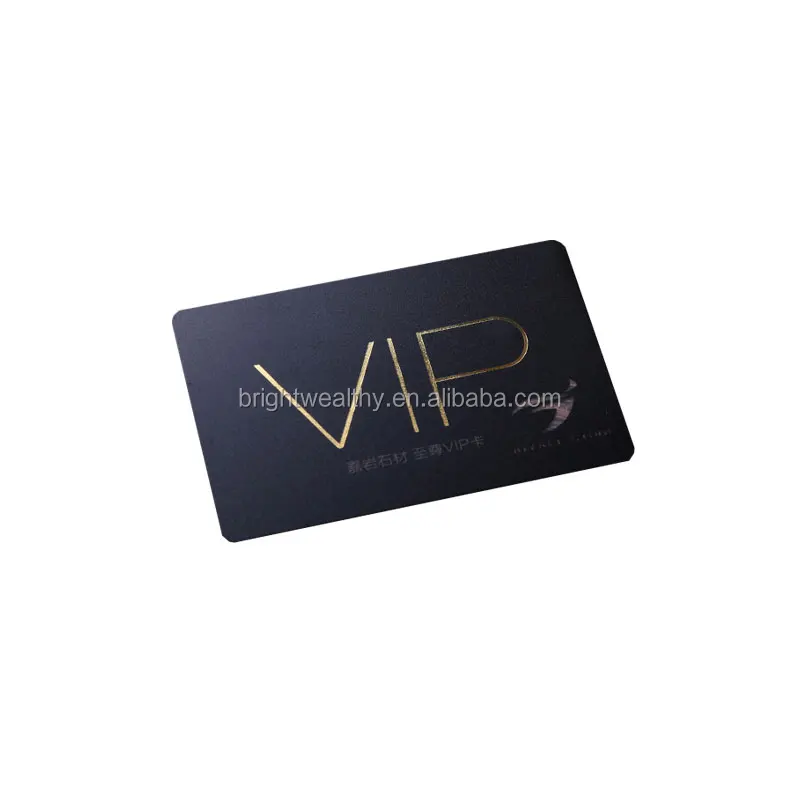 China factory competitive price custom & frosted embossed printed PVC black metal business card