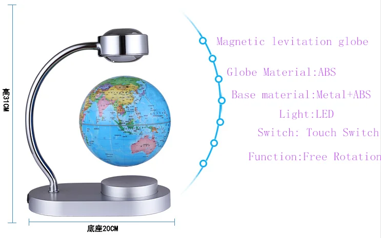 
Advanced Magnetic Floating Globe Levitation Rotating World Globe 