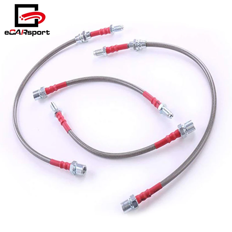 Для Toyota For Corolla 84-87 GTS/SR5 AE86 с задним барабаном, передняя и задняя из нержавеющей стали, Плетеный маслоторный шланг