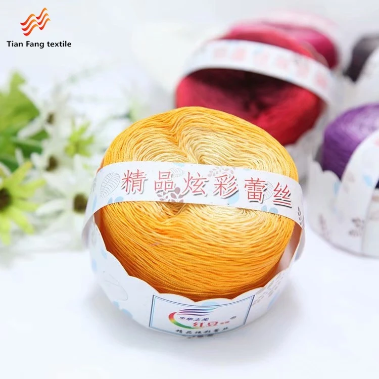 2019 hot sell Scarf  lace cake yarn 100% cotton yarn india