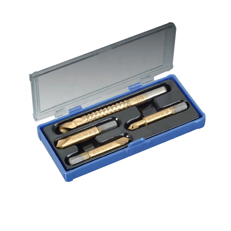 2pcs Broken Bolt and Damaged Screw Extractor Set for Woodworking