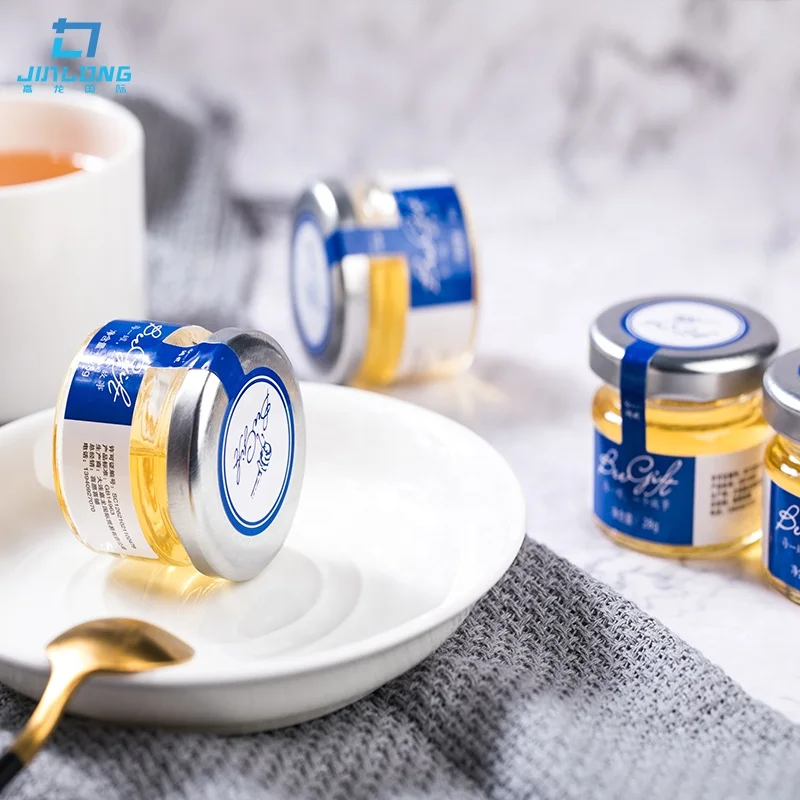 Most popular Unique design mini glass packing pure natural honey for gift